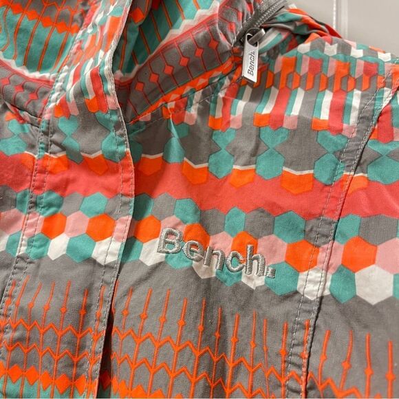 Bench Geometric Tribal Print Jacket Orange Turquoise - S - Picture 8 of 12